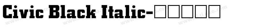 Civic Black Italic字体转换